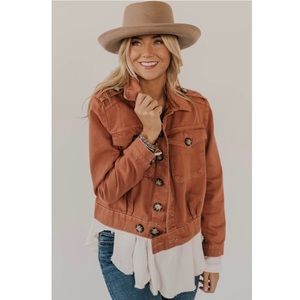 Eisenhower Denim Jacket Terracotta 